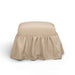 Gertrude - Performance Linen Skirted Ottoman - Yellow - DecorGalore4U