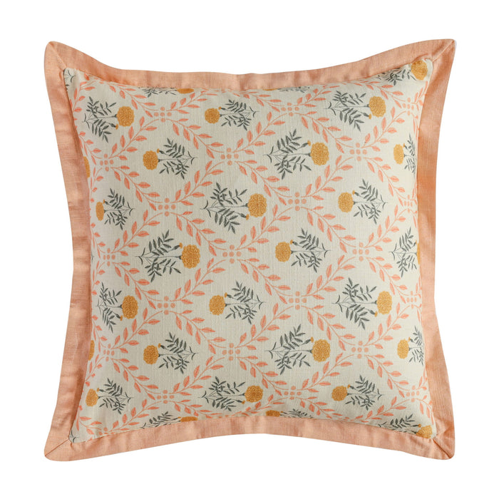 Dolce - 20" Natural Cotton Throw Pillow, Cover - Blush Pink - DecorGalore4U