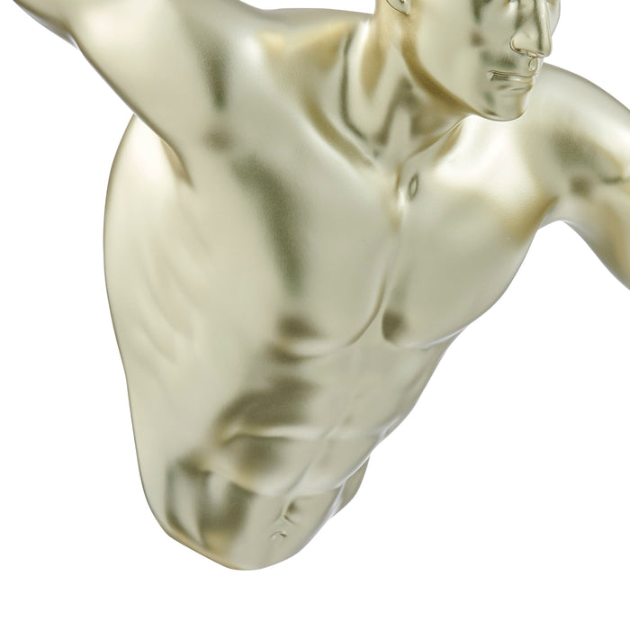 Runner Man 20" Wall Sculpture // Gold