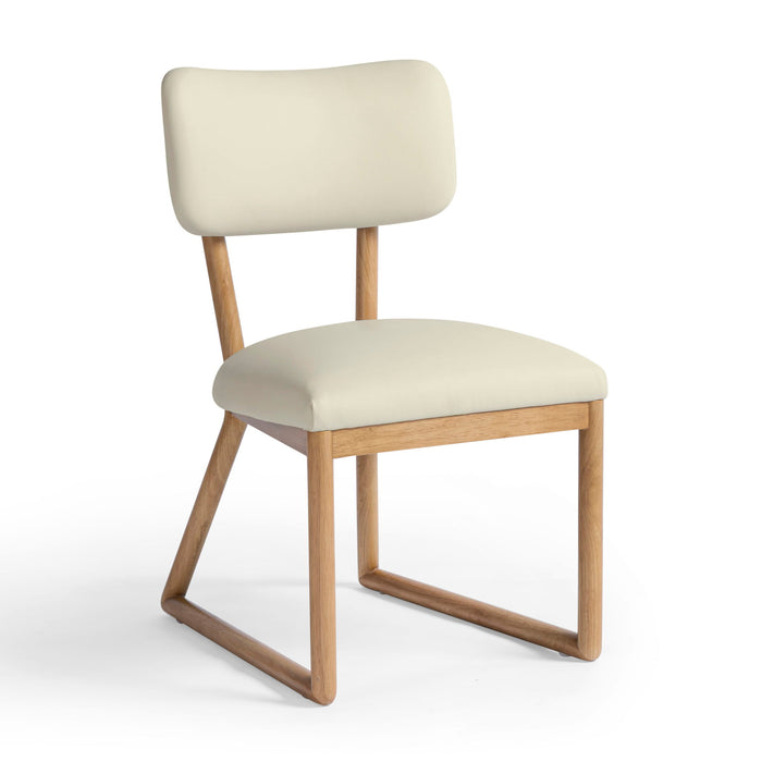 Bobbie - Vegan Leather Dining Chair - Cream