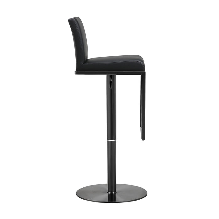Amalfi - Black Steel Barstool - Black - DecorGalore4U