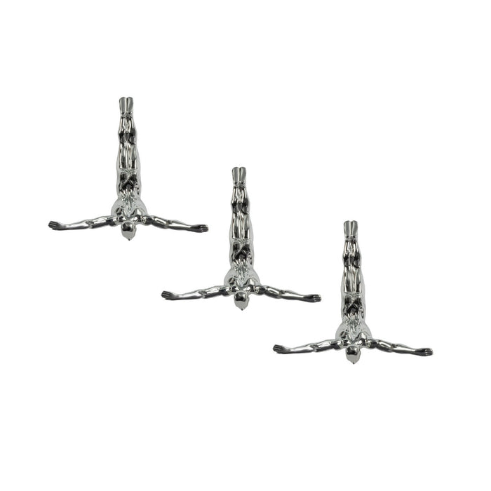 Set of Three Large Wall Divers // Semi Chrome