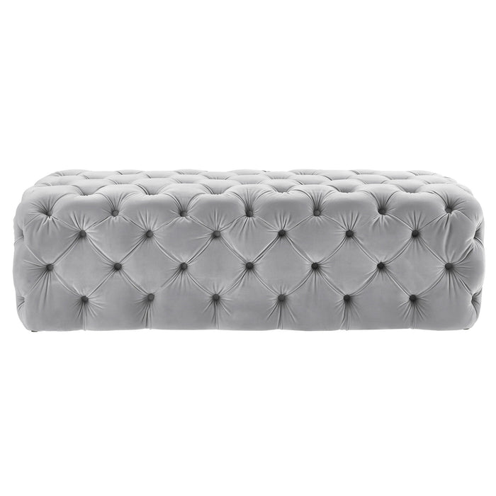 Kaylee - Velvet Ottoman - DecorGalore4U