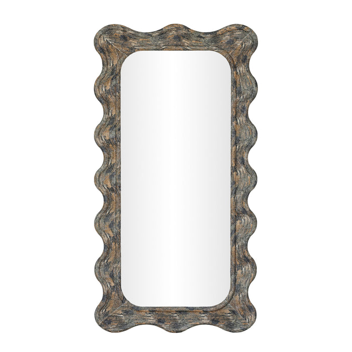 Charlene - 39" x 75" Squiggle Wall Mirror - Watercolor Print - DecorGalore4U