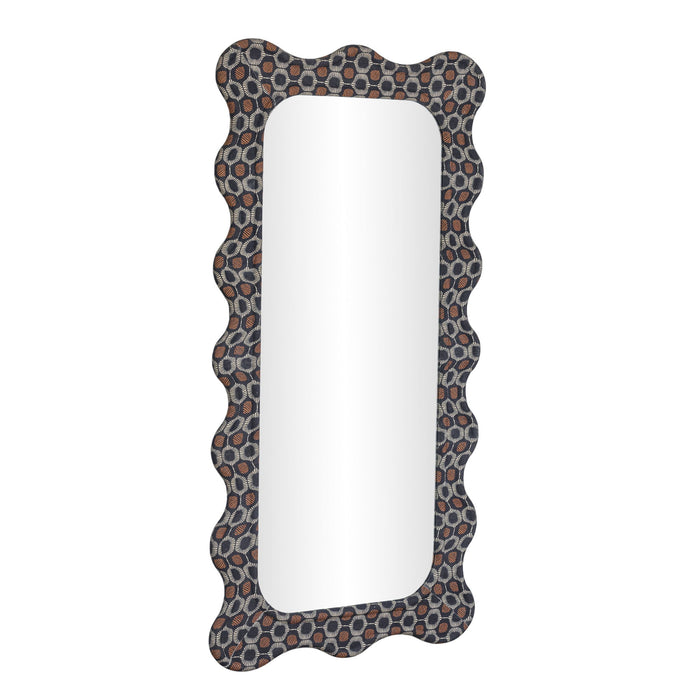 Charlene - 39" x 75" Squiggle Wall Mirror - Biologic Print - DecorGalore4U