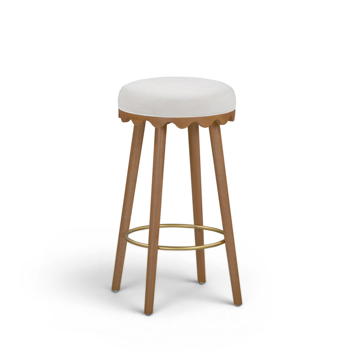 Oodle - Performance Vegan Mohair Light Walnut Stool