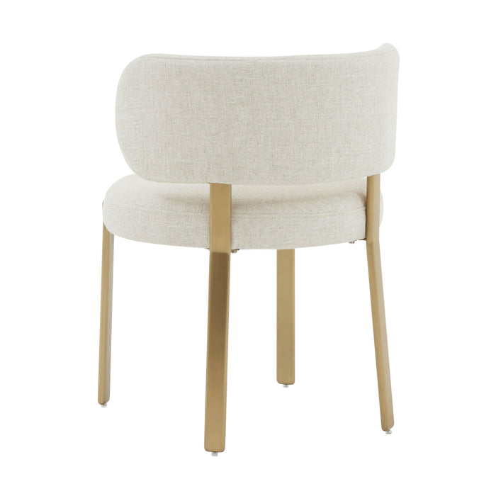 Margaret Cream Performance Linen Dining Chair