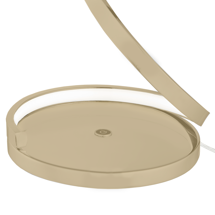 Modern Spiral Integrated LED Table Lamp // Gold