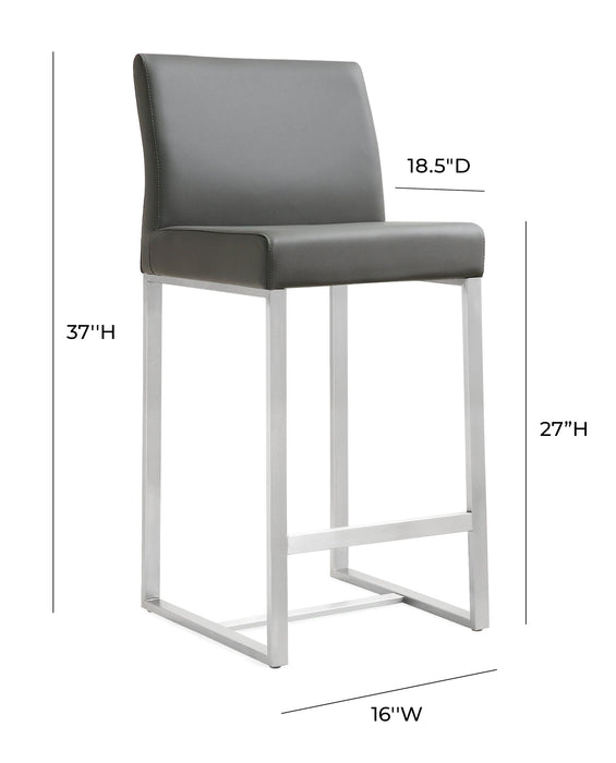 Denmark - Stainless Steel Counter Stool (Set of 2) - DecorGalore4U