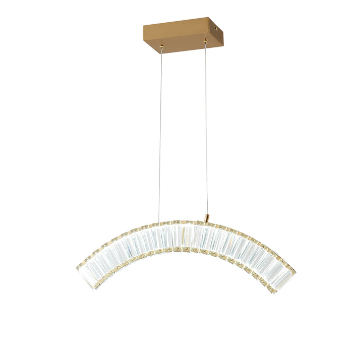 Sanford Single Chandelier // Brushed Gold
