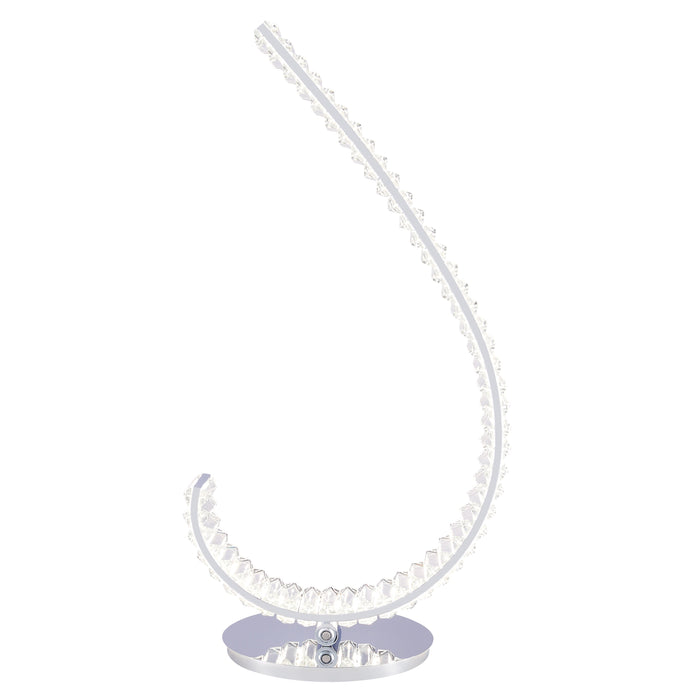 Grace Crystal 16W Table Lamp // Touch & Dimmable (L Chrome) - DecorGalore4U