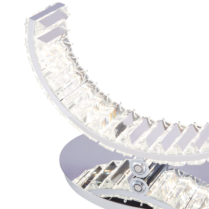 Grace Crystal 16W Table Lamp // Touch & Dimmable (L Chrome) - DecorGalore4U