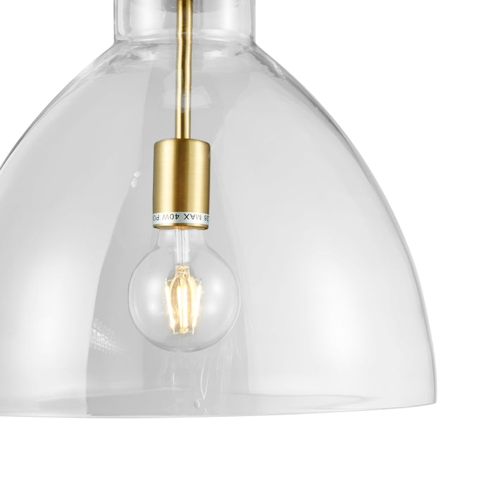 Cronus Crystal LED 1 Light Pendant // Gold