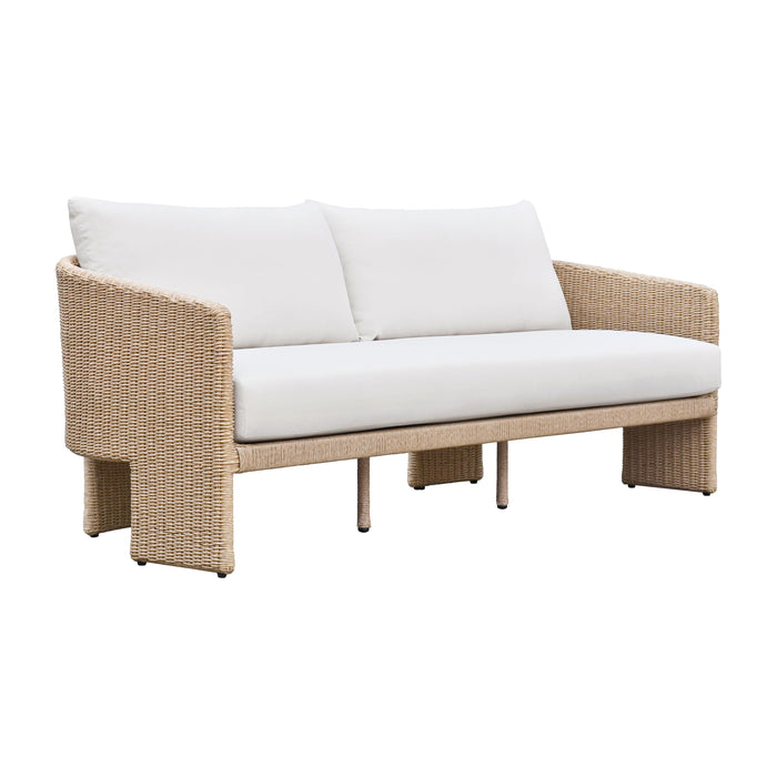 Alexa Cream Performance Fabric Outdoor Sofa