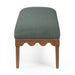 Oodle - Vegan Mohair Bench, Walnut Legs - DecorGalore4U
