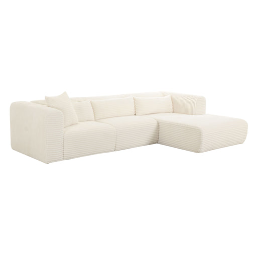Tarra - Fluffy Oversized Corduroy Modular Sectional - DecorGalore4U