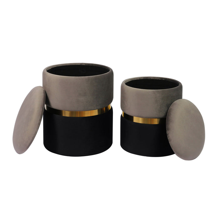 Gigi - Storage Ottoman (Set of 2) - DecorGalore4U