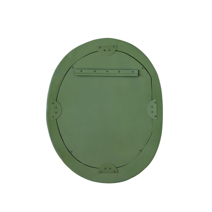 Orpheus - 22" x 28" Ribbed Fiberglass Thick Wall Mirror - Forest Green - DecorGalore4U