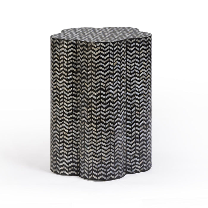 Mother Of Pearl Shell Side Table - Truffle - DecorGalore4U