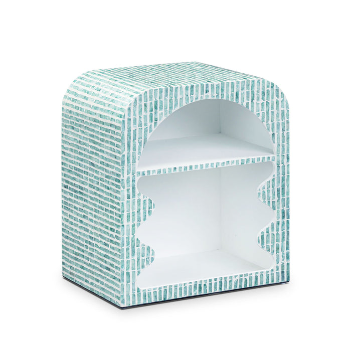 Jess - Capiz Shell Nightstand - Blue