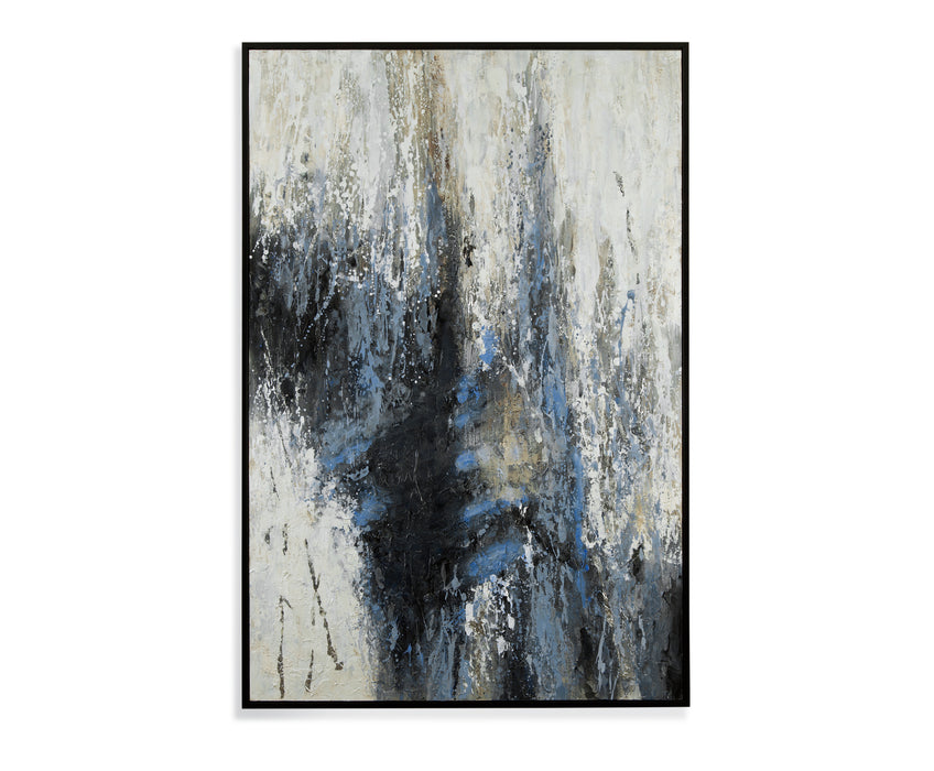 Blue Quiet Framed Canvas