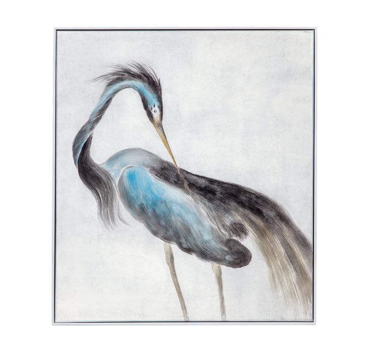 Louisiana Heron Framed Canvas