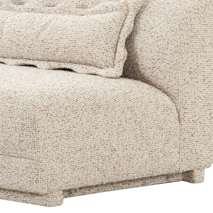 Marion - Textured Boucle Armless Loveseat - Two-Tone