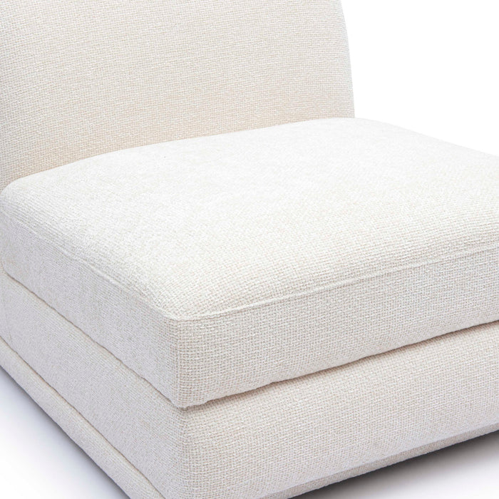 Perry - Modular Armless Chair - Cream