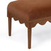 Oodle - Vegan Mohair Bench, Walnut Legs - DecorGalore4U