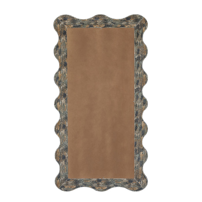 Charlene - 39" x 75" Squiggle Wall Mirror - Watercolor Print - DecorGalore4U