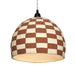 Taurus - Cotton Mache Pendant Lamp - White / Terracotta - DecorGalore4U