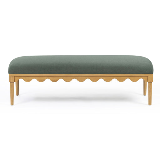 Oodle - Vegan Mohair Bench, Natural Ash Legs - DecorGalore4U