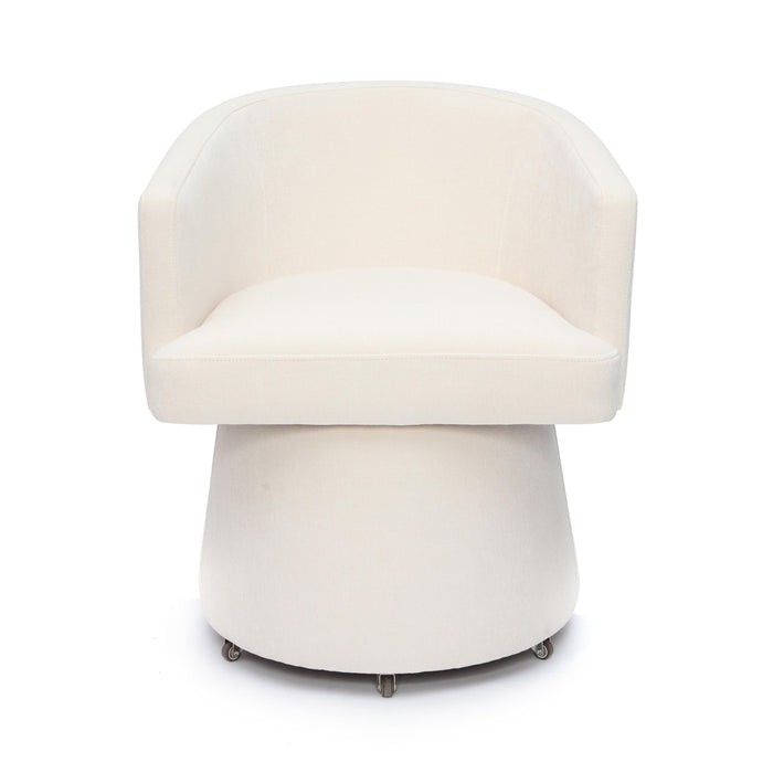 Kristen - Upcycled Chenille Rolling Desk Chair