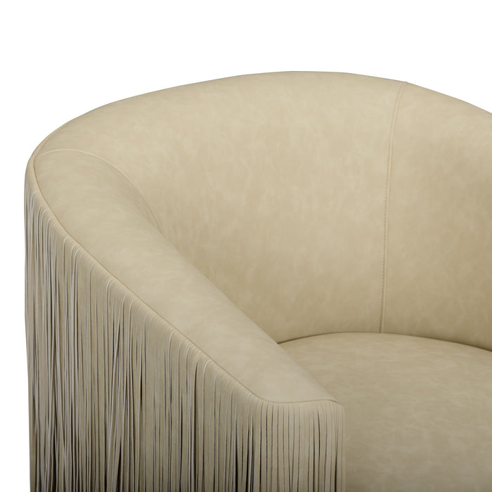 Shag Me - Vegan Leather Swivel Chair - DecorGalore4U