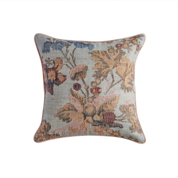 Taman - 20" Natural Cotton Accent Pillow Cover - Autumn Florals - DecorGalore4U