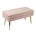 Ziva - Velvet Storage Bench - DecorGalore4U