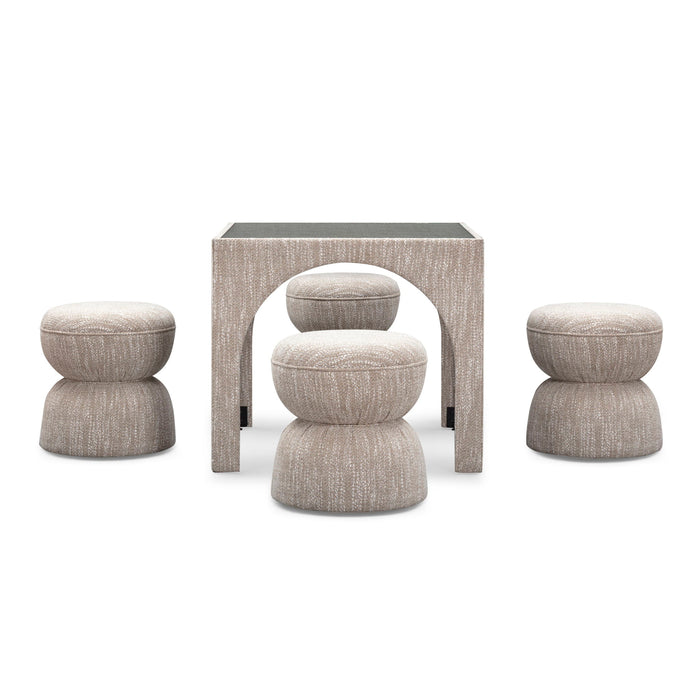 Tomlin - Game Table And Ottoman Set - DecorGalore4U