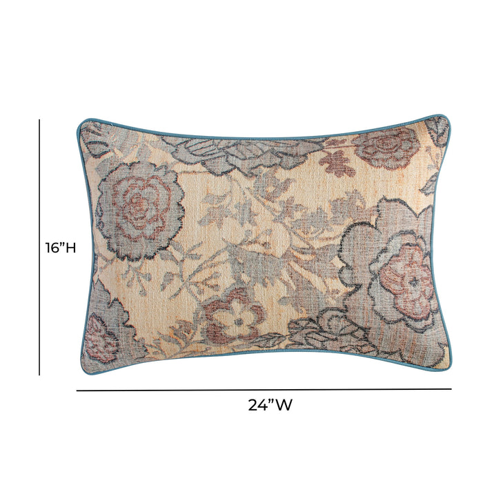 Taman - 24" Cotton Accent Pillow - Spring Florals - DecorGalore4U