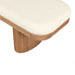 Ollie White Boucle Wooden Bench - DecorGalore4U