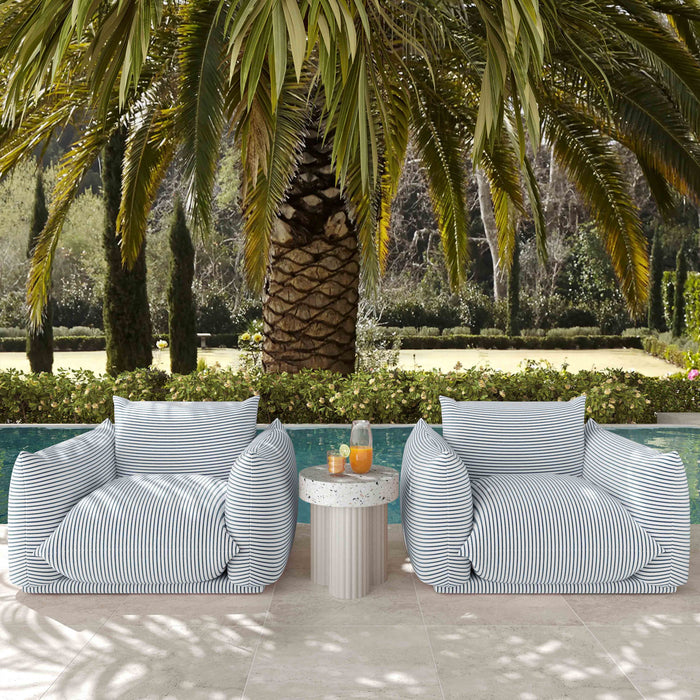 Saint Tropez - Stuffed Outdoor Armchair - DecorGalore4U