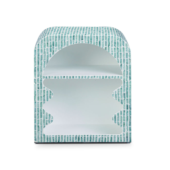 Jess - Capiz Shell Nightstand - Blue