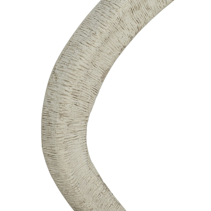 Orpheus - 35" x 31" Ribbed Wall Mirror - Faux Stone - DecorGalore4U