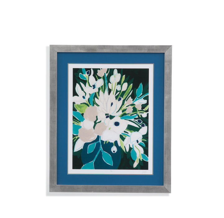 Blue Bloom Sketch I Framed Print