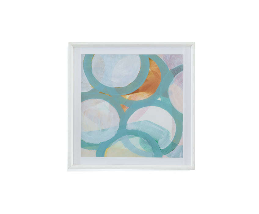 Aqua Circles I Framed Print