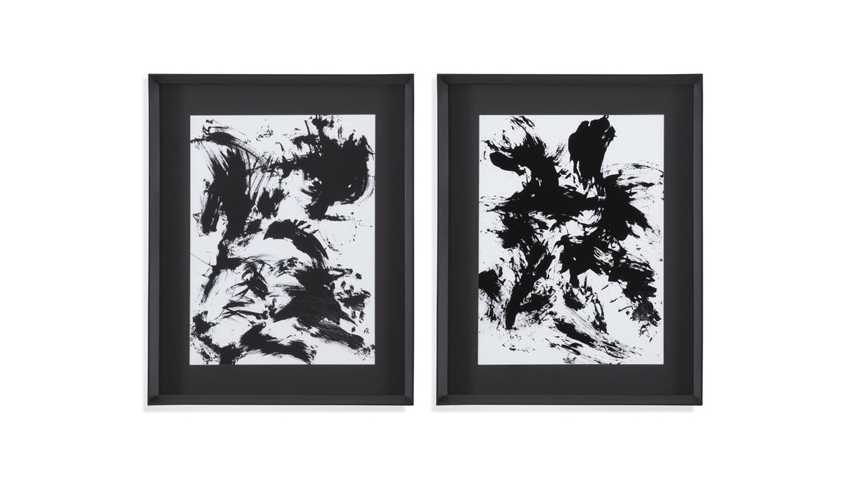 Expressive Abstract Framed Print Set of 2