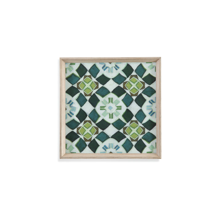 Palm Piazza Tile II Framed Print