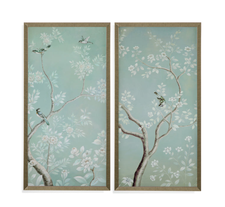 Birds & Flowers Framed Print Set of 2