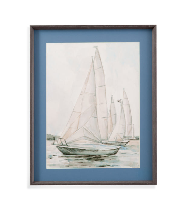 Sail Scribble II Framed Print