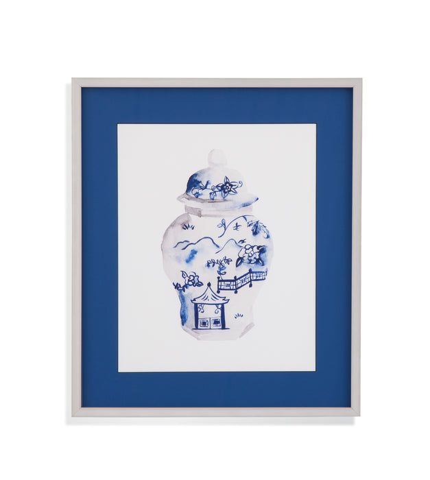 Indigo Vase II Framed Print