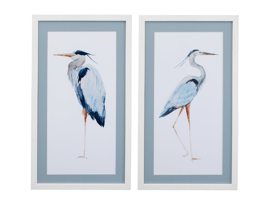 Heron Framed Print Set of 2